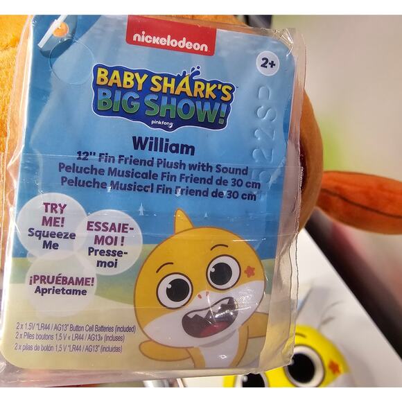 WowWee Pinkfong Baby Shark Offical 12"  William Plush with Sound NWT - Picture 4 of 4